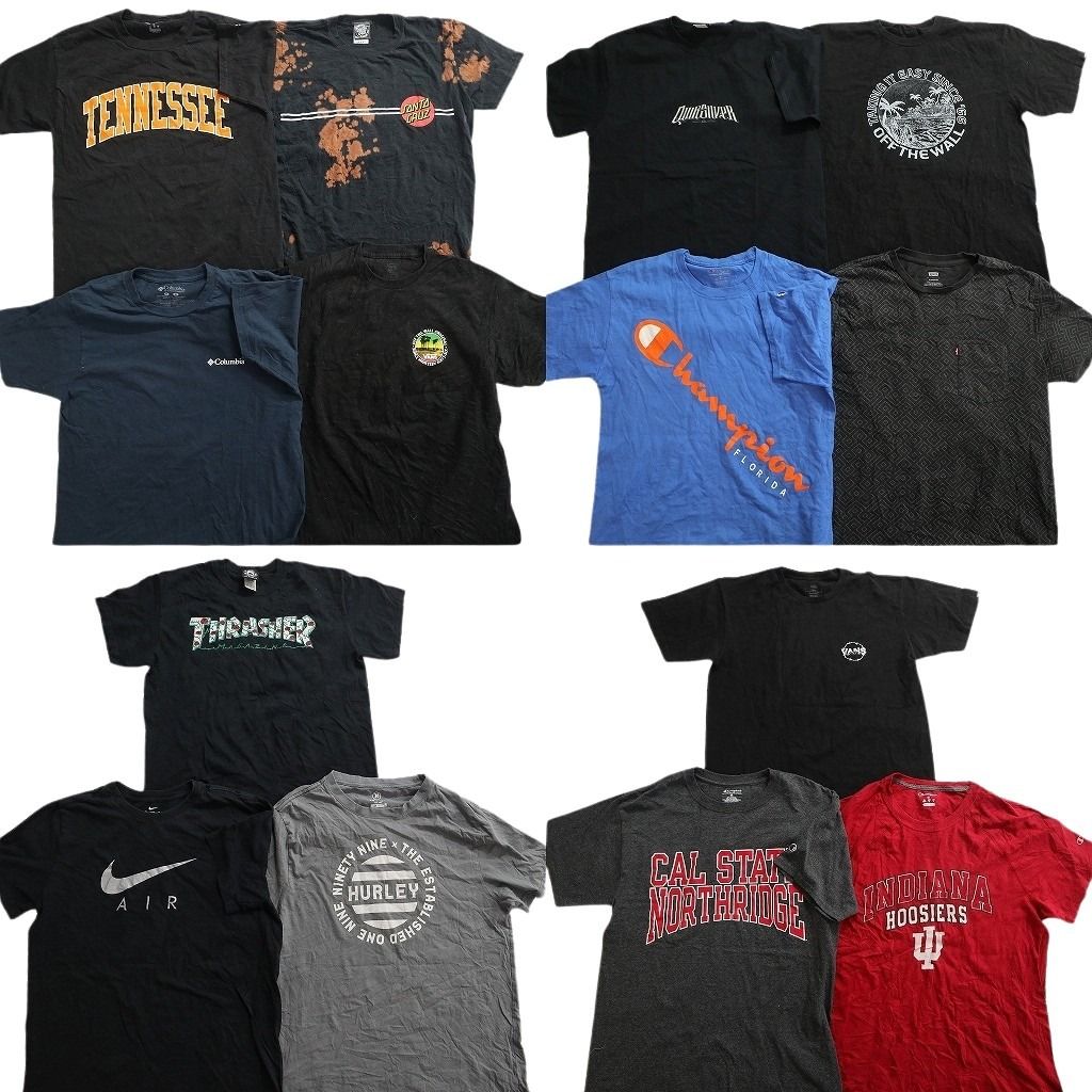 古着卸 まとめ売り ブランドMIX Tシャツ 14枚セット ( メンズ M ) コロンビア スラッシャー リーバイス ナイキ VANS 中古 古着 NE8066