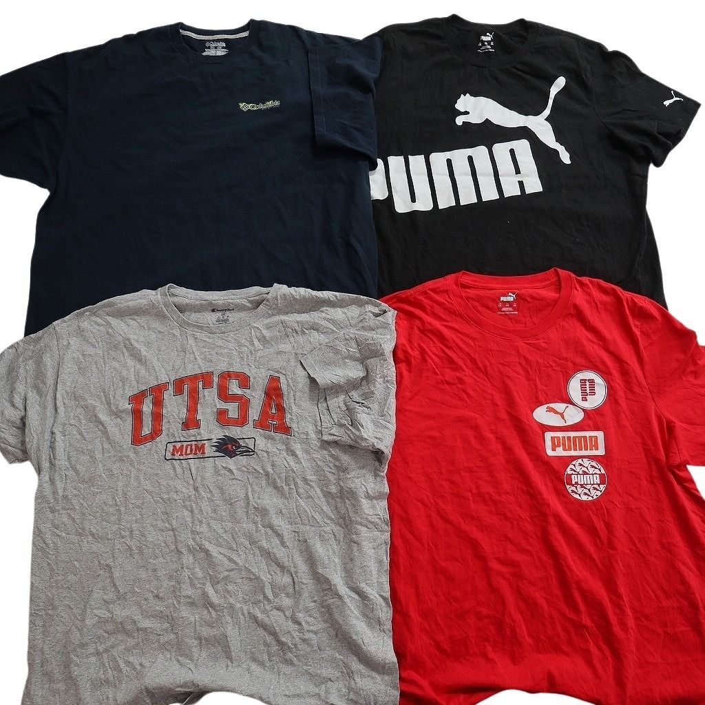 古着卸 まとめ売り ブランドMIX Tシャツ 16枚セット ( メンズ 2XL ) カーハート コロンビア ナイキ チャンピオン プーマ 中古 古着 NE8067