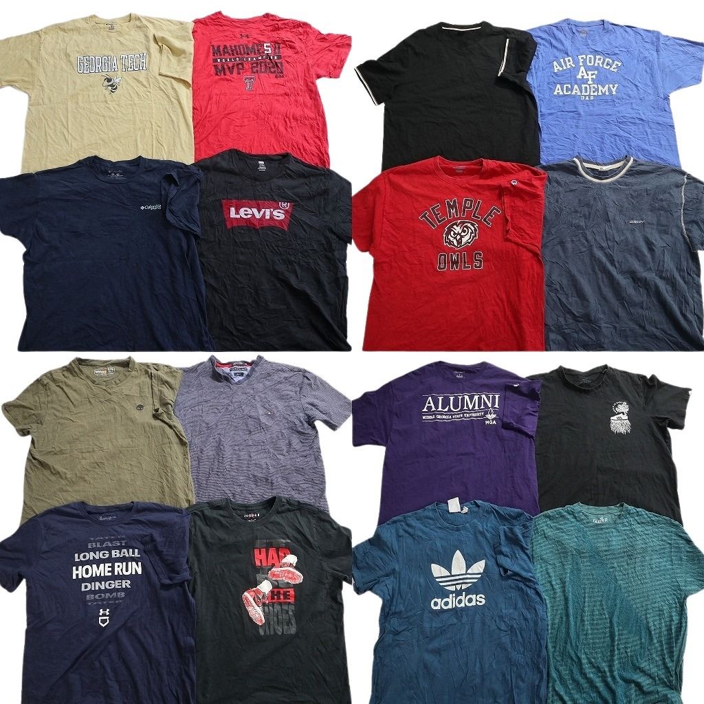 古着卸 まとめ ブランドMIX Tシャツ 16枚セット ( メンズ XL/2XL ) コロンビア リーバイス オールドネイビー ジョーダン 中古 古着 NE8068