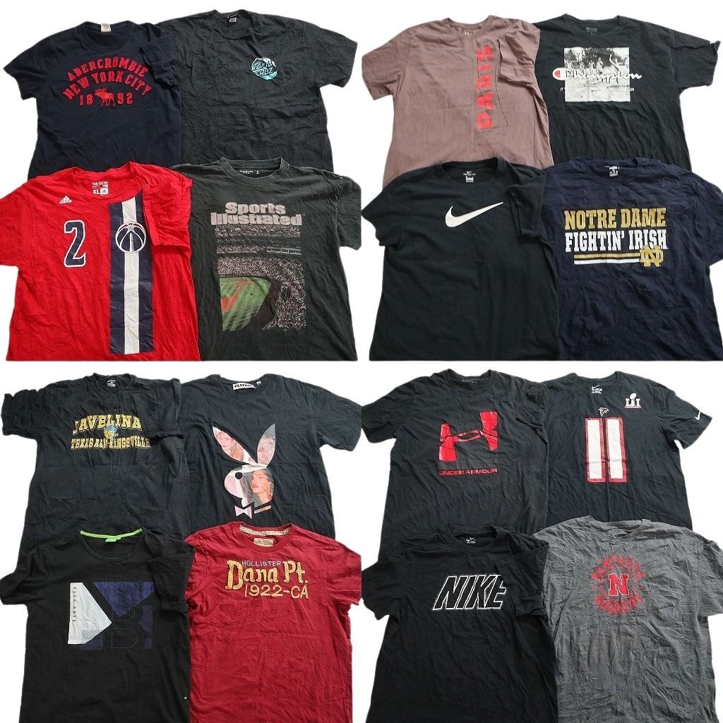 古着卸 まとめ売り ブランドMIX Tシャツ 16枚セット ( メンズ XL ) BOSS ジョーダン ナイキ アディダス チャンピオン 中古 古着 NE8071