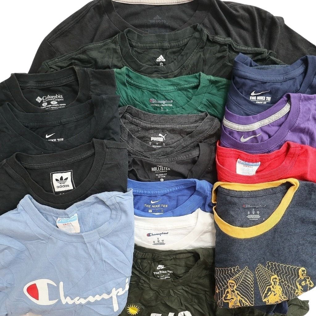古着卸 まとめ売り ブランドMIX Tシャツ 16枚セット ( メンズ S ) コロンビア ナイキ アディダス チャンピオン 中古 古着 NE8080