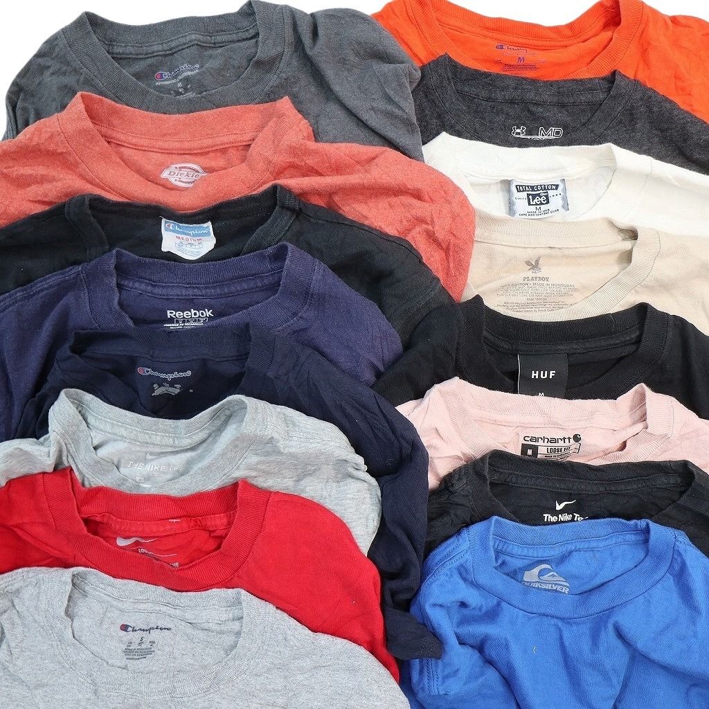 古着卸 まとめ売り ブランドMIX Tシャツ 16枚セット ( メンズ S/M ) カーハート ディッキーズ ナイキ チャンピオン 中古 古着 NE8081