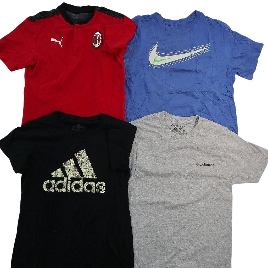 古着卸 まとめ売り ブランドMIX Tシャツ 16枚セット ( メンズ S ) コロンビア スラッシャー ナイキ アディダス 中古 古着 NE8082