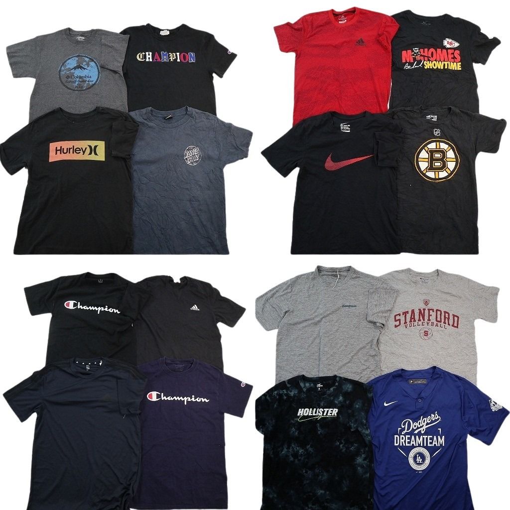 古着卸 まとめ売り ブランドMIX Tシャツ 16枚セット ( メンズ S ) パタゴニア コロンビア ナイキ チャンピオン 中古 古着 NE8083