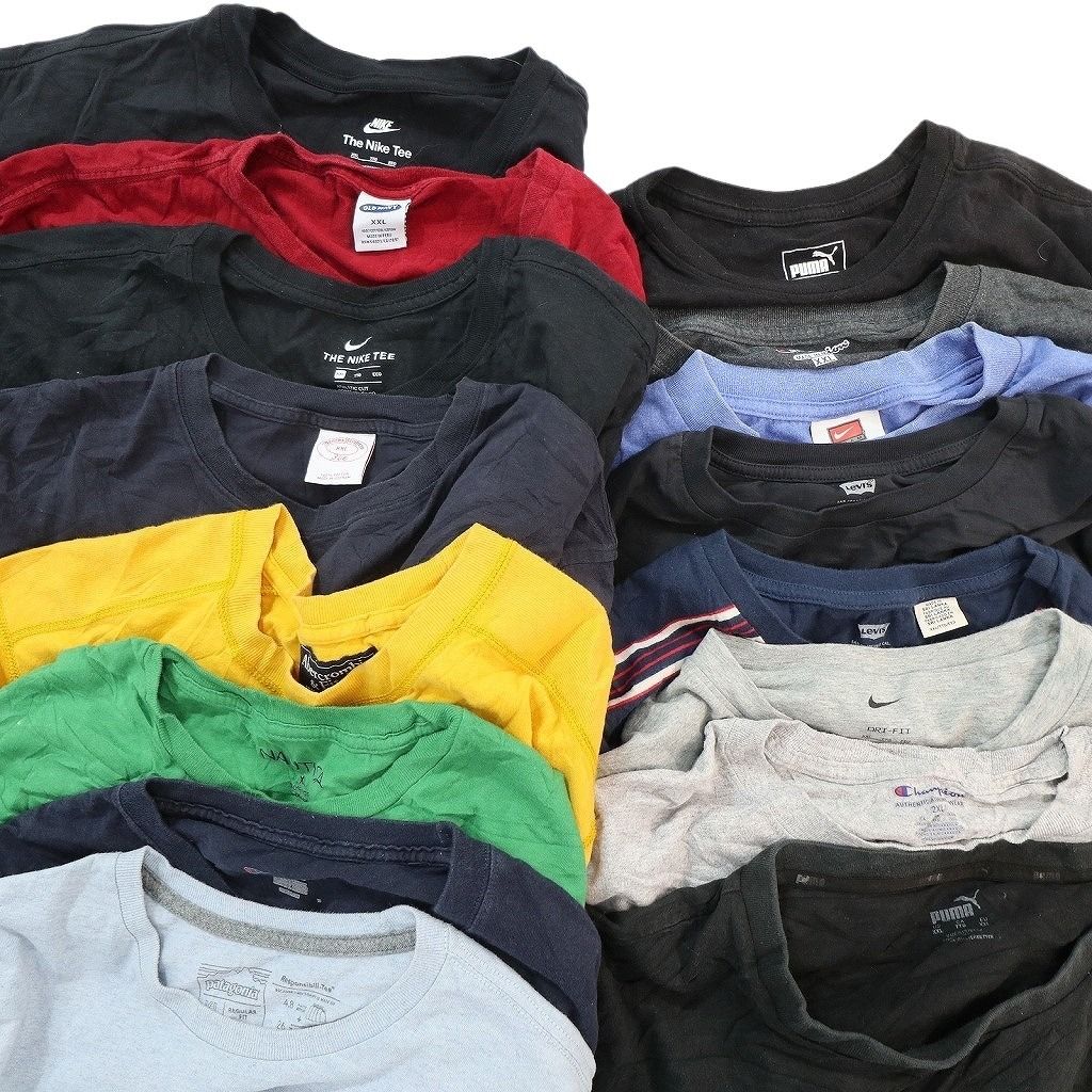 古着卸 まとめ売り ブランドMIX Tシャツ 16枚セット ( メンズ XL/2XL ) パタゴニア リーバイス オールドネイビー ナイキ 中古 古着 NE8084 古着卸 まとめ売り ブランドMIX Tシャツ 16枚セット ( メンズ XL/2XL ) パタゴニア リーバイス オールドネイビー ナイキ 中古 古着 NE8084