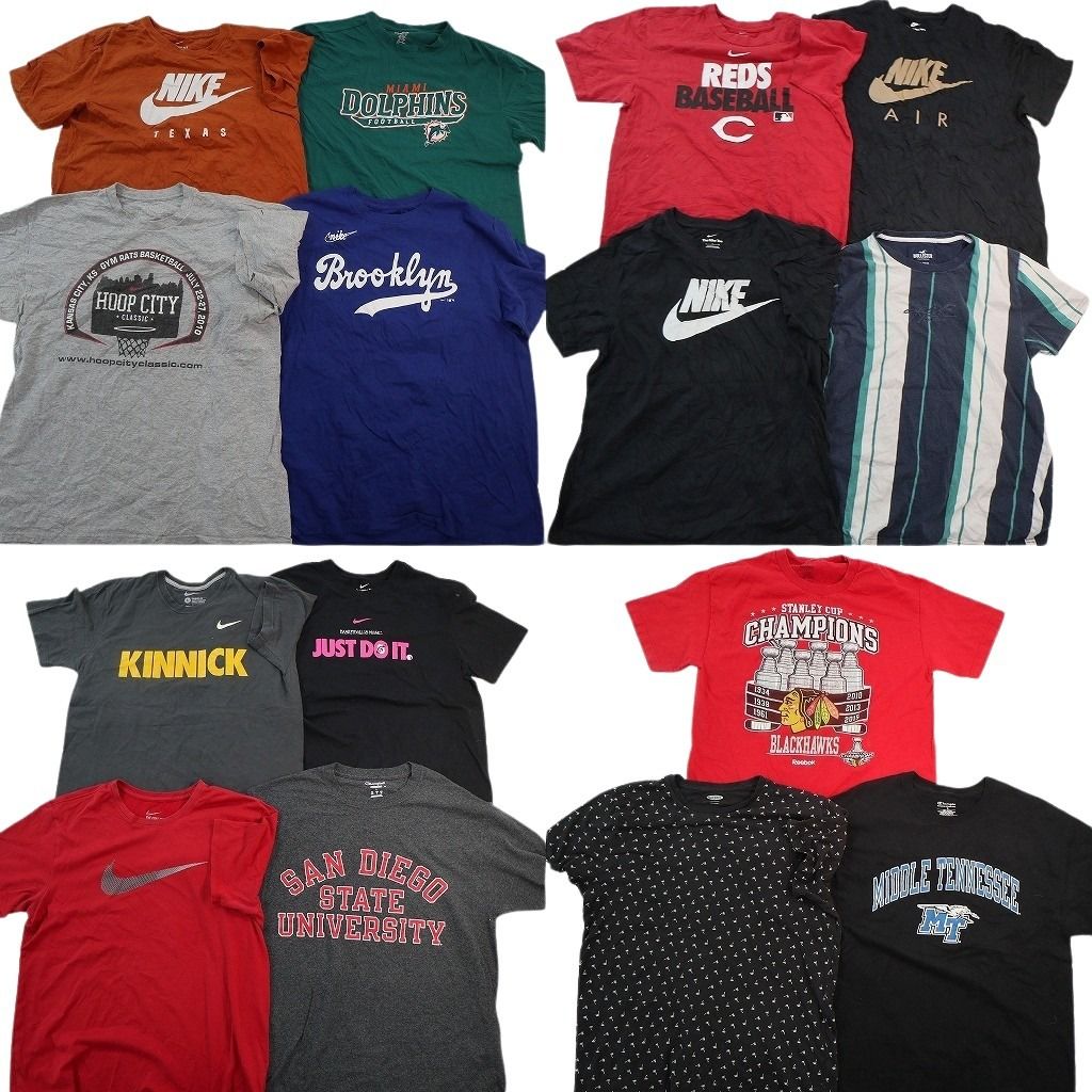 古着卸 まとめ売り ブランドMIX Tシャツ 15枚セット ( メンズ L ) オールドネイビー ナイキ ホリスター チャンピオン 中古 古着 NE8085