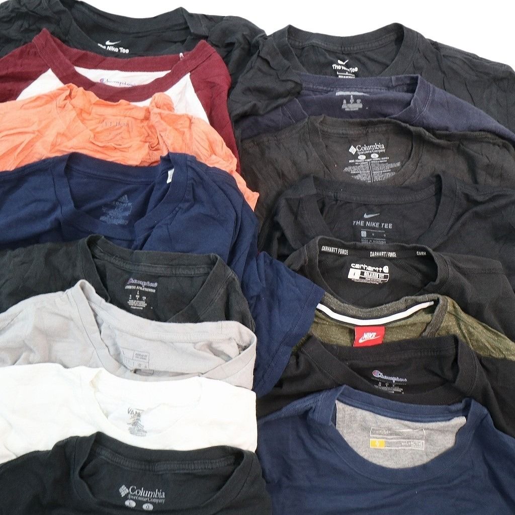 古着卸 まとめ ブランドMIX Tシャツ 16枚セット ( メンズ L ) コロンビア カーハート ナイキ チャンピオン アディダス 中古 古着 NE8087
