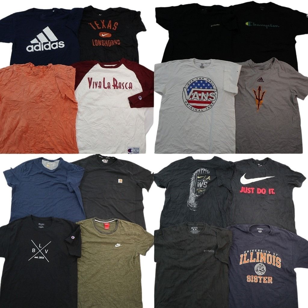 古着卸 まとめ ブランドMIX Tシャツ 16枚セット ( メンズ L ) コロンビア カーハート ナイキ チャンピオン アディダス 中古 古着 NE8087 13,392円