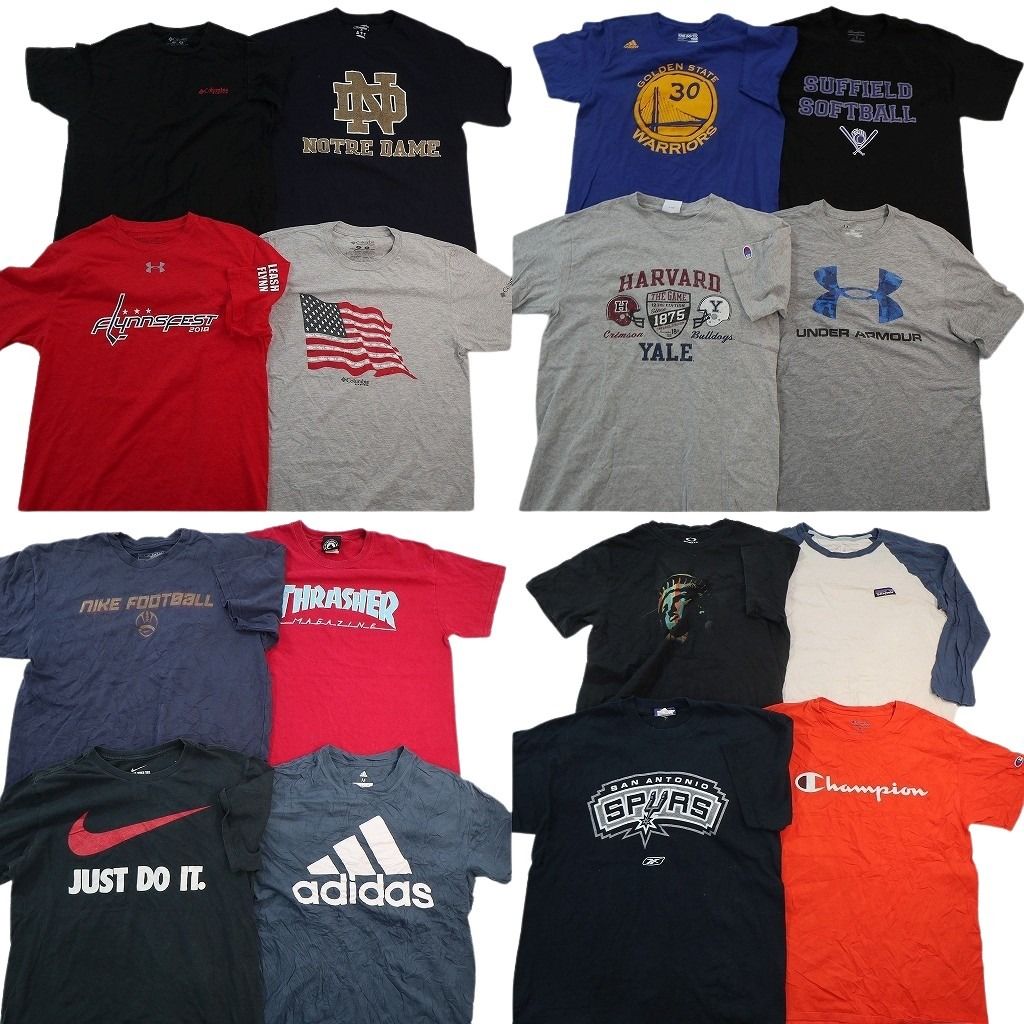古着卸 まとめ売り ブランドMIX Tシャツ 16枚セット ( メンズ M ) コロンビア オークリー スラッシャー ナイキ 中古 古着 NE8088