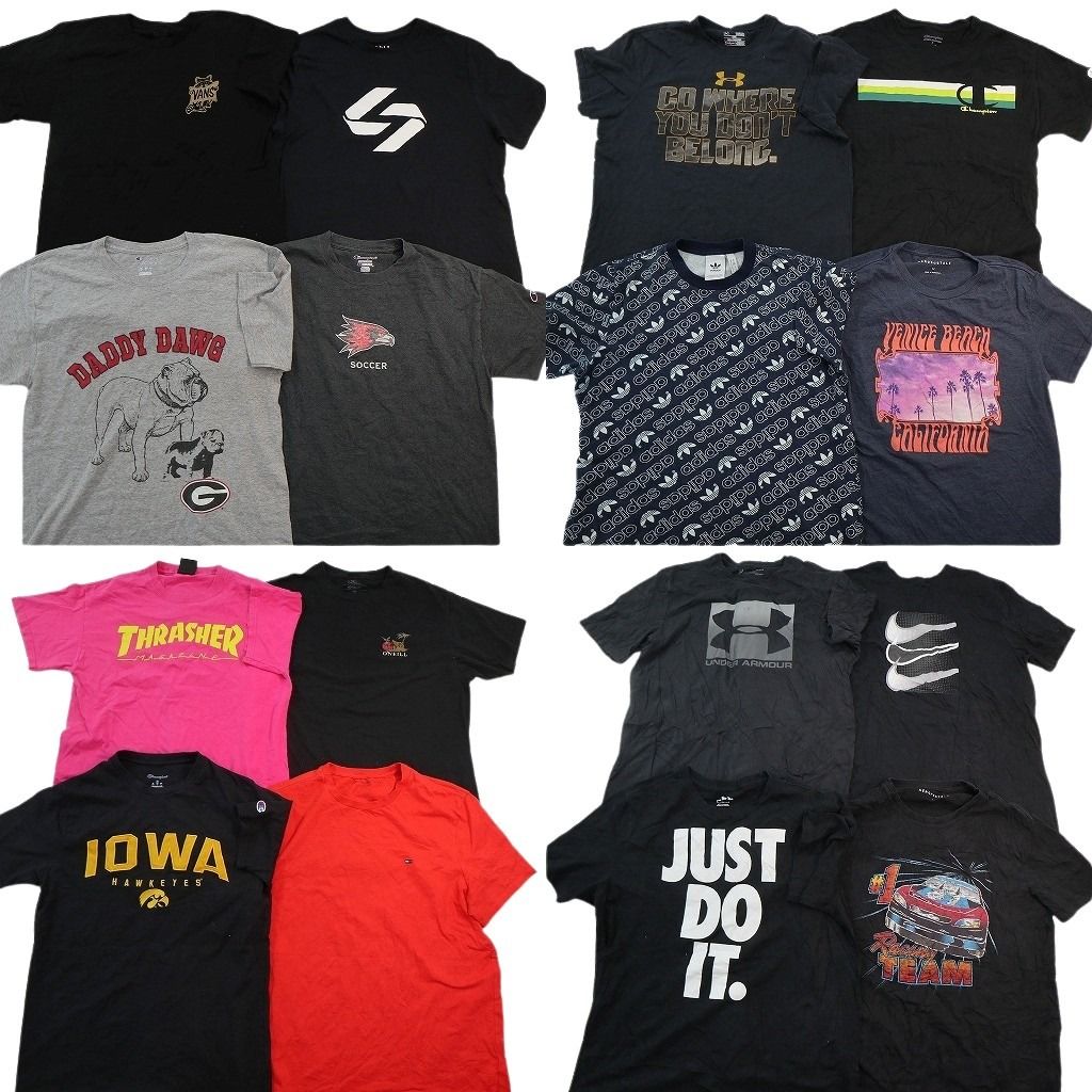 古着卸 まとめ売り ブランドMIX Tシャツ 16枚セット ( メンズ M/L ) スラッシャー ジョーダン ナイキ チャンピオン 中古 古着 NE8089