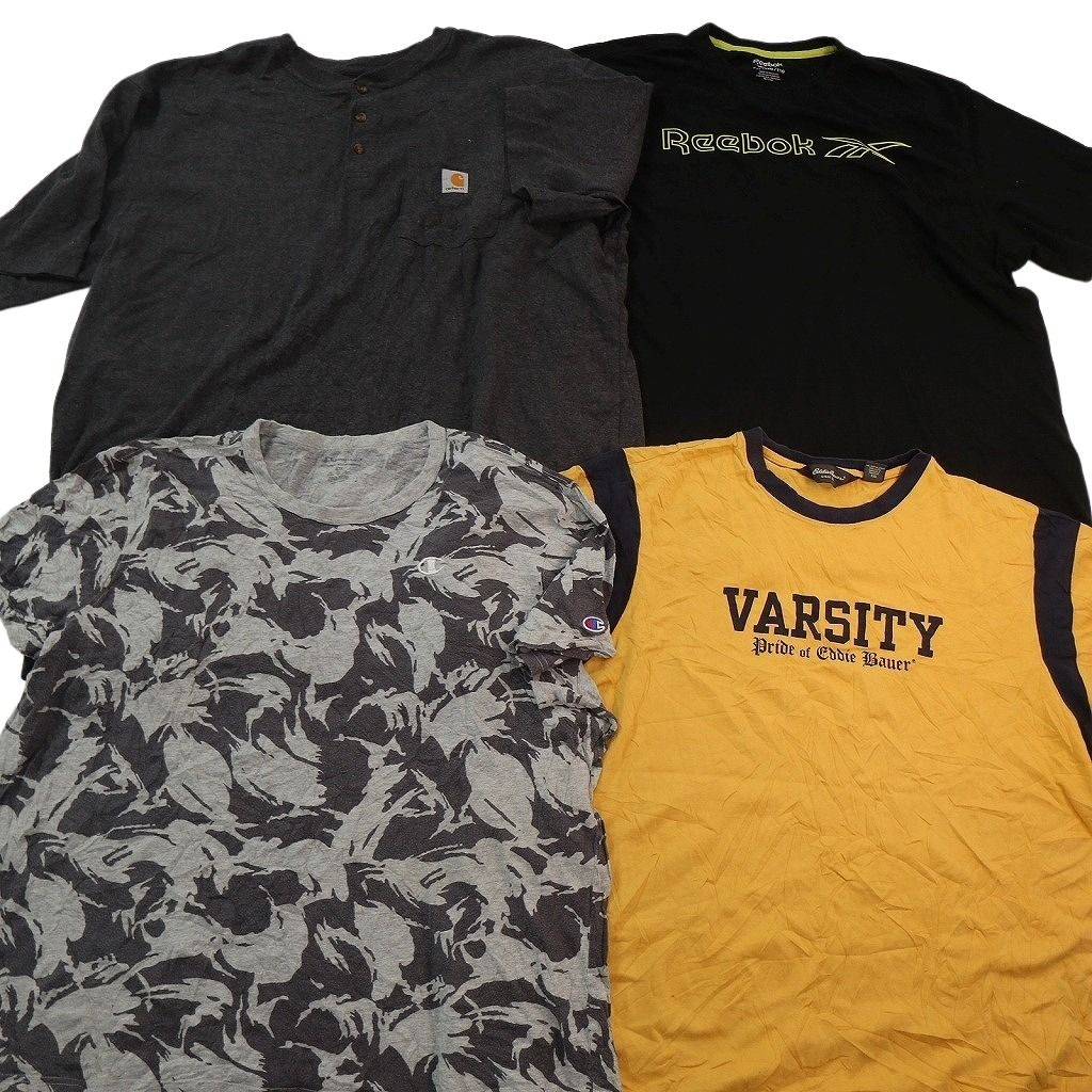 古着卸 まとめ売り ブランドMIX Tシャツ 16枚セット ( メンズ 2XL/3XL/5XL ) カーハート ディッキーズ エディーバウアー 中古 古着 NE8092 古着卸 まとめ売り ブランドMIX Tシャツ 16枚セット ( メンズ 2XL/3XL/5XL ) カーハート ディッキーズ エディーバウアー 中古 古着 NE8092