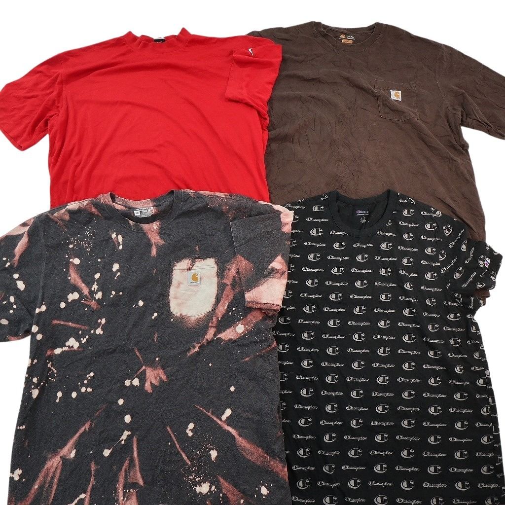 古着卸 まとめ売り ブランドMIX Tシャツ 16枚セット ( メンズ 2XL ) ノースフェイス カーハート ナイキ チャンピオン 中古 古着 NE8093