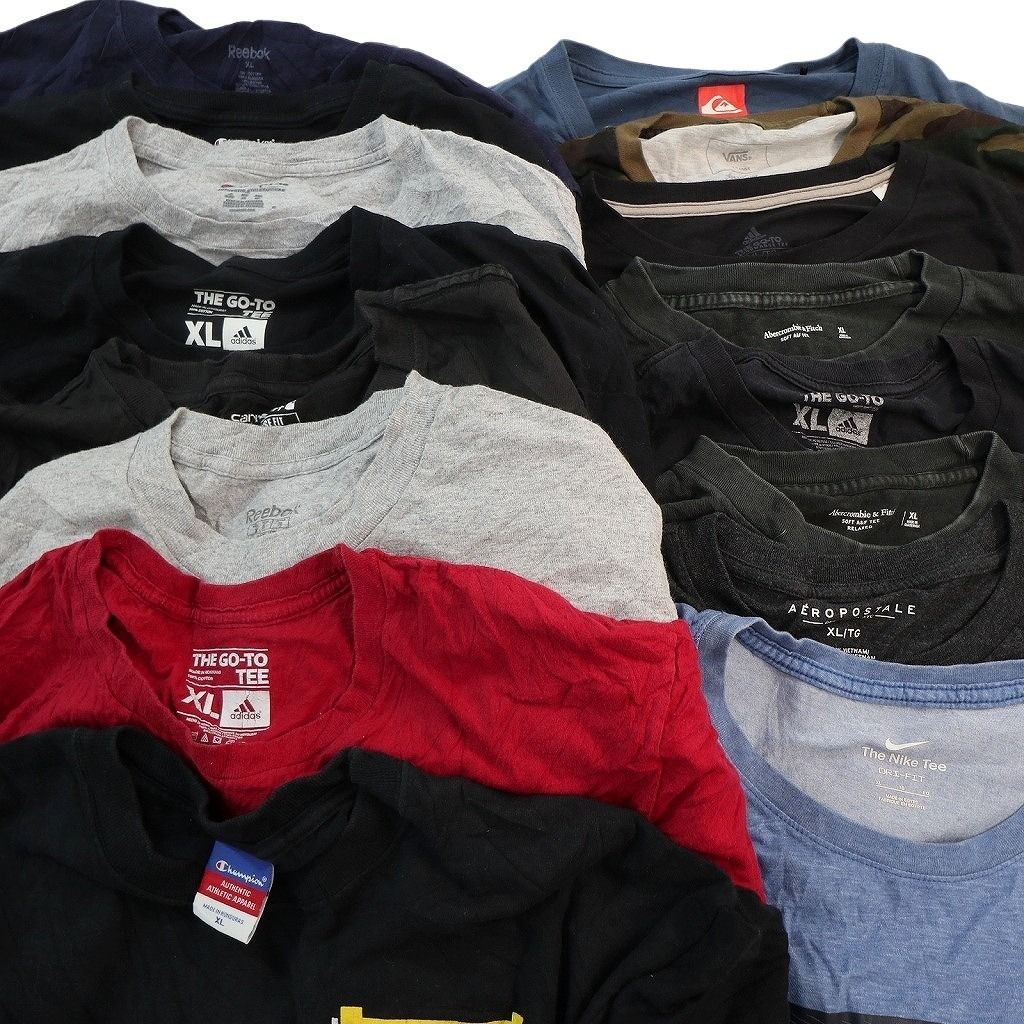 古着卸 まとめ売り ブランドMIX Tシャツ 16枚セット ( メンズ XL ) ナイキ アディダス リーボック チャンピオン 中古 古着 NE8096