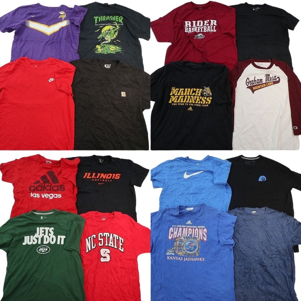 古着卸 まとめ ブランドMIX Tシャツ 16枚セット ( メンズ L/XL ) パタゴニア スラッシャー カーハート オールドネイビー 中古 古着 NE8097