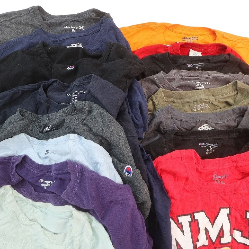 古着卸 まとめ売り ブランドMIX Tシャツ 16枚セット ( メンズ L/XL ) ディッキーズ ノーティカ チャンピオン ナイキ 中古 古着 NE8100