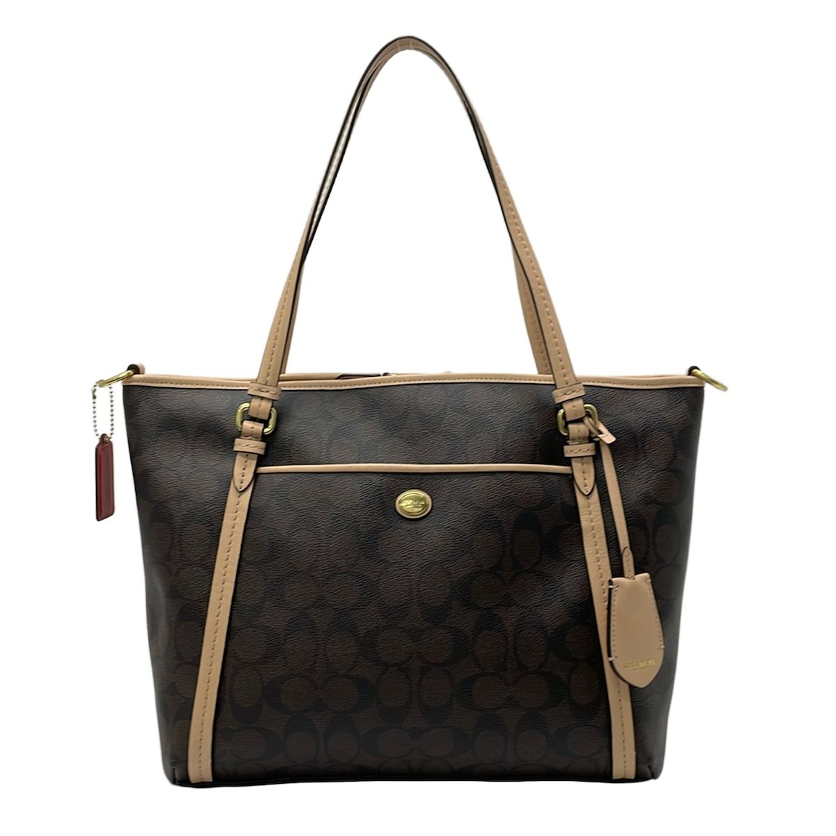 COACH(コーチ) ショルダーバッグ美品 シグネチャー柄 F26186 ダーク 