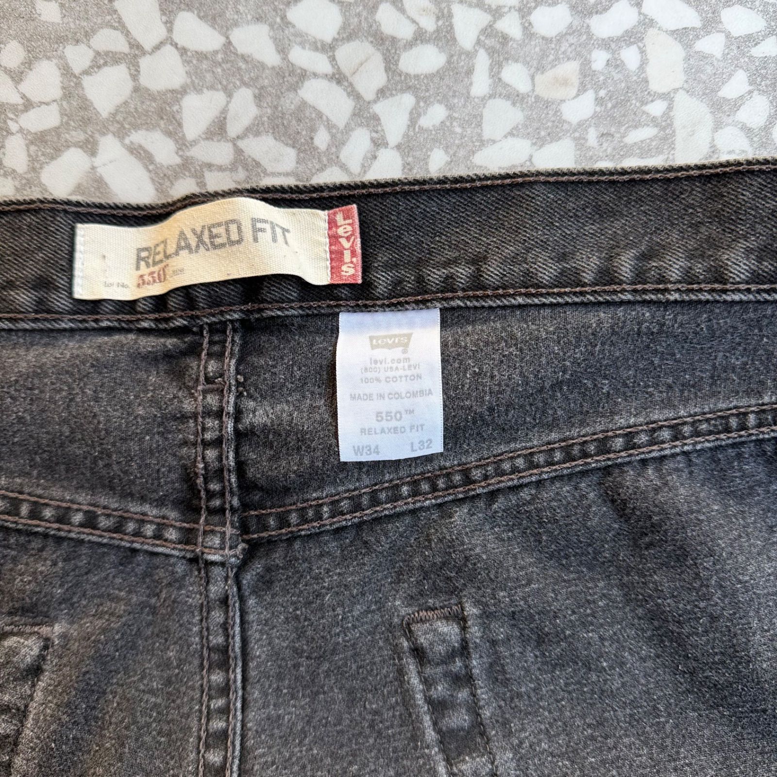 Levi's / 550 00's Relaxed Fit black denim size 34×32 リーバイス
