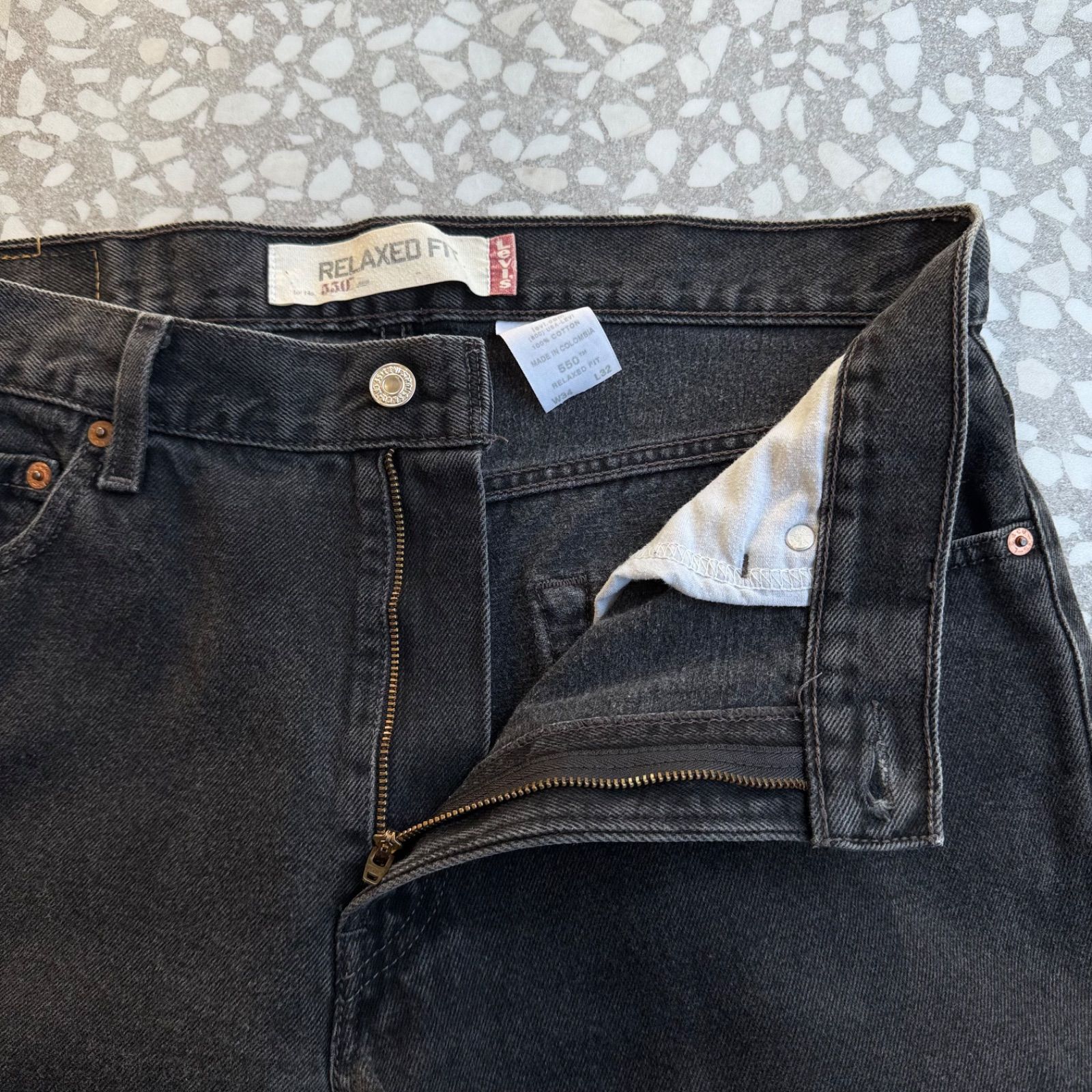 Levi's / 550 00's Relaxed Fit black denim size 34×32 リーバイス