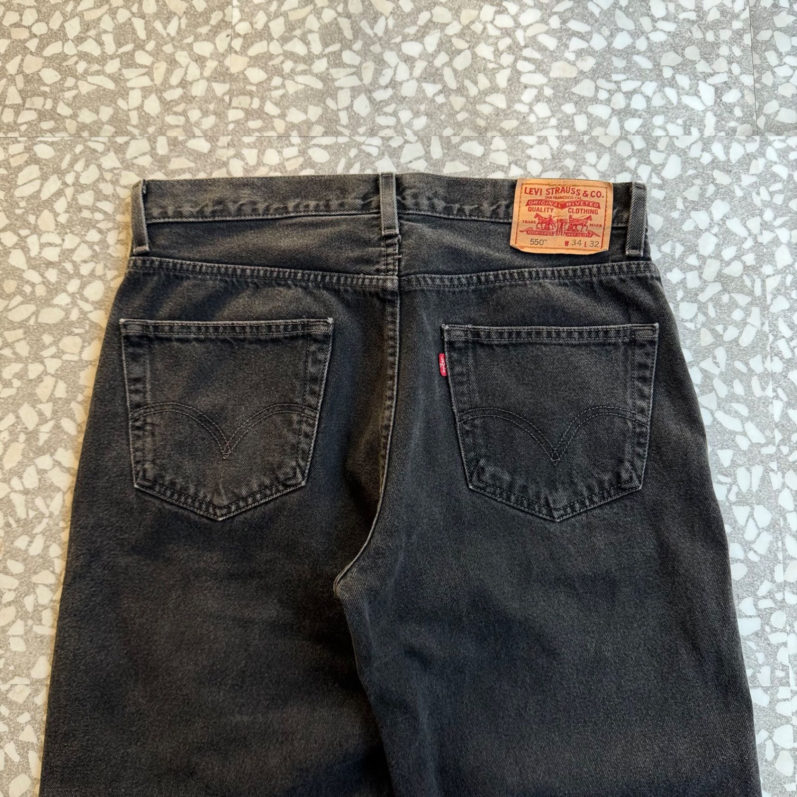 Levi's / 550 00's Relaxed Fit black denim size 34×32 リーバイス
