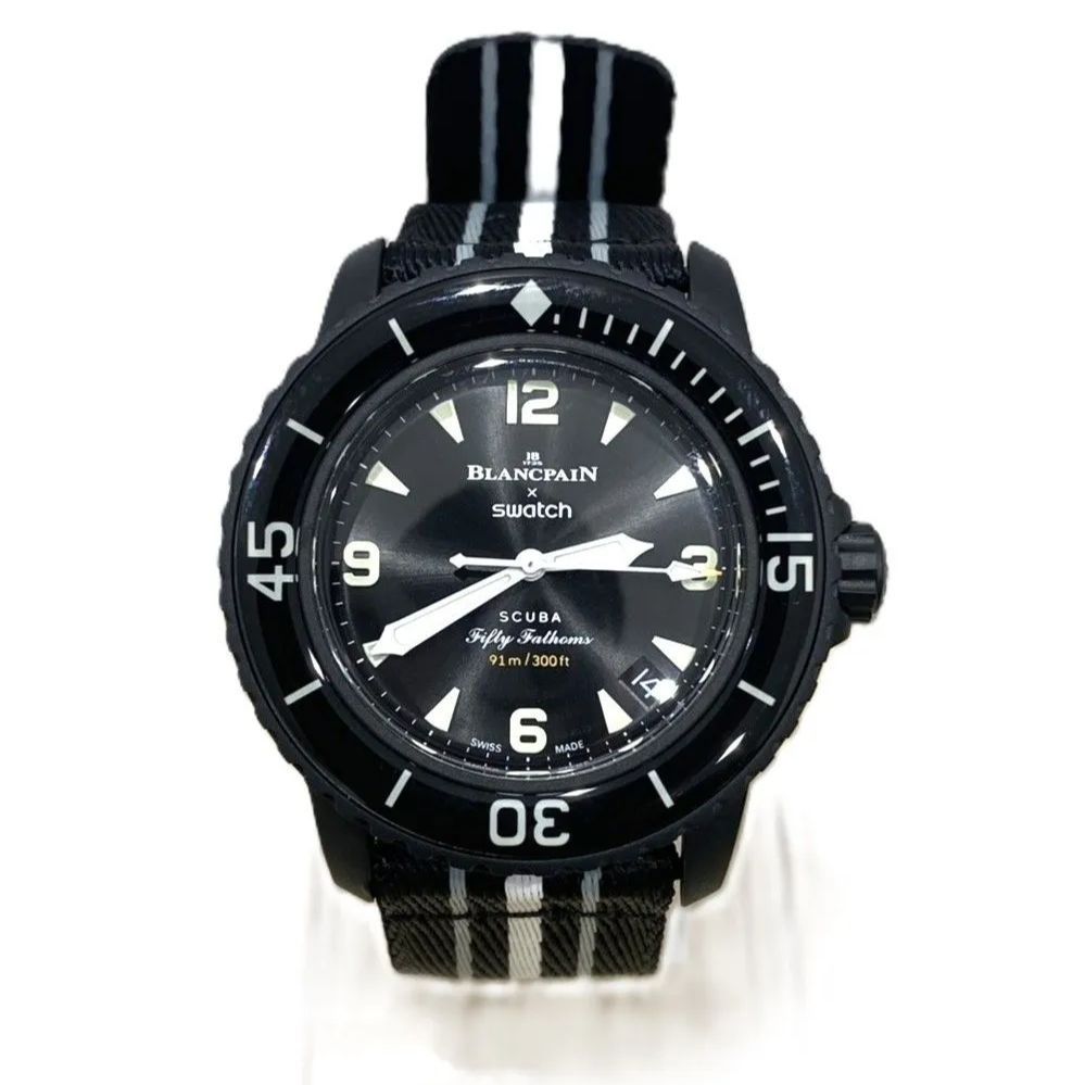 【稼動/極美品】BLANCPAIN × Swatch 自動巻き S035B400 稼働・美品】BLANCPAIN × Swatch Ocean of Storms 自動巻き S035B400