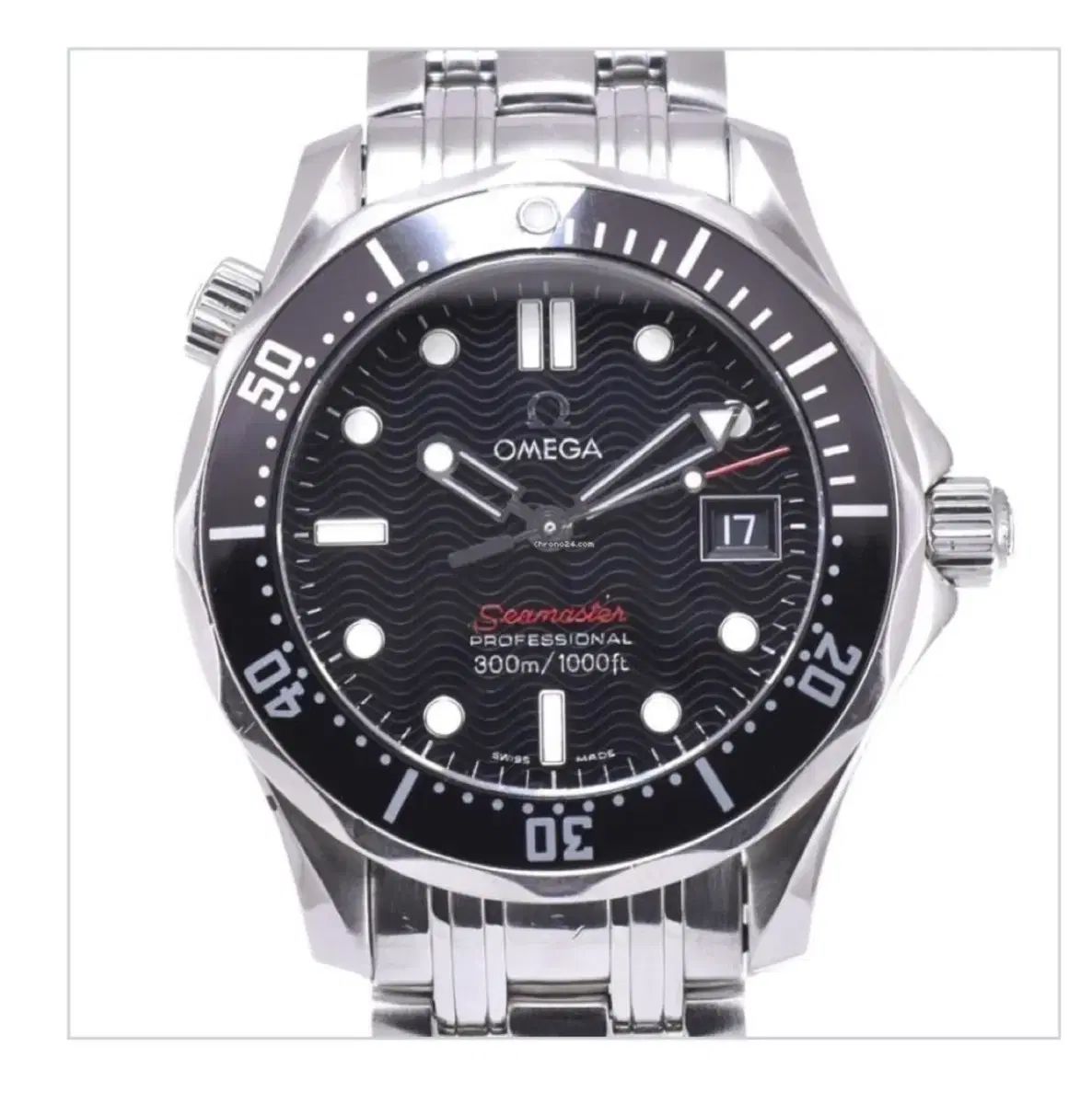 オメガ シーマスター 36mm ブラック クオーツ 212 30 36 61 01 001