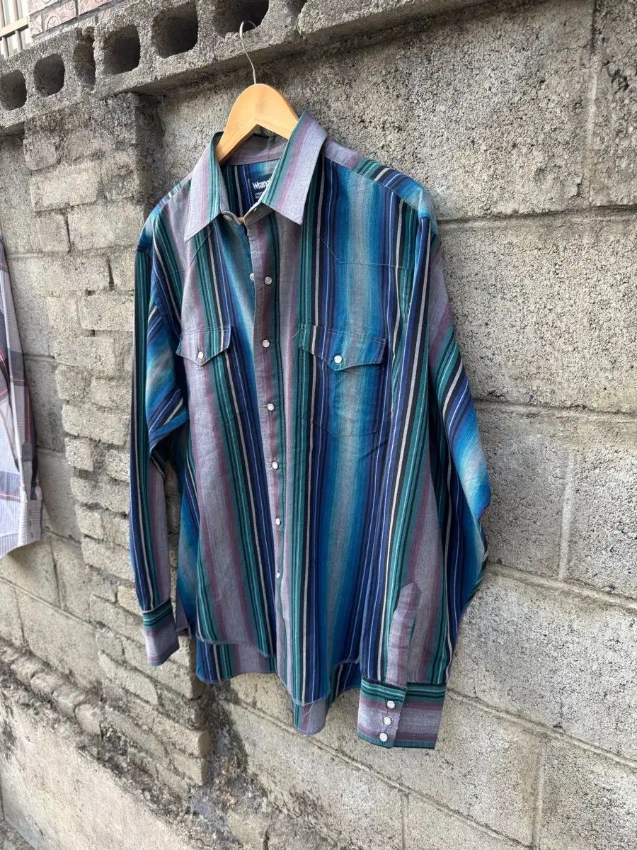 90s ラングラー ヴィンテージ ブルー ストライプ ウェスタン シャツ 90s ラングラー ヴィンテージ ブルー ストライプ ウェスタン シャツ