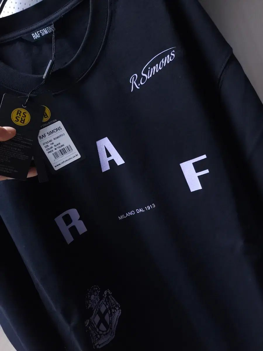 RAF SIMONS ラフ シモンズ ブラック 半袖 Tシャツ RAF プリンティング