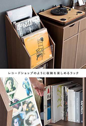 宮武製作所(Miyatake Seisakujyo) レコードラック Calmato（カルマート） 木目調 幅35.5×奥行き35.5×高さ100cm ディスプレイ RK-1000 ブラウンts 49c41b8c
