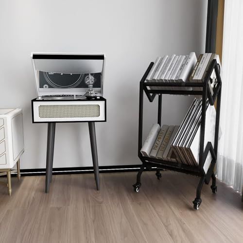レコードラック 89*45*36cm 二段式 キャスター付き 移動可能 本や雑誌収納適用 取り付け簡単 ブラックts b1d5c7a6 レコードラック 89*45*36cm 二段式 キャスター付き 移動可能 本や雑誌収納適用 取り付け簡単 ブラックts b1d5c7a6