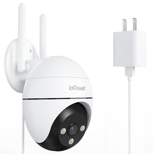 【5MP超高画素・自動追跡・2.4と5GhzWiFi対応】ieGeek 防犯カメラ 屋外 監視カメラ 屋外 500万画素 防犯カメラ ワイヤレス 屋外 家庭用 360°パン/チルト 人体検知 自動追跡 屋外防犯カメラ 電源コード式 カラー夜間 404fee6c 【5MP超高画素・自動追跡・2.4と5GhzWiFi対応】ieGeek 防犯カメラ 屋外 監視カメラ 屋外 500万画素 防犯カメラ ワイヤレス 屋外 家庭用 360°パン/チルト 人体検知 自動追跡 屋外防犯カメラ 電源コード式 カラー夜間 404fee6c