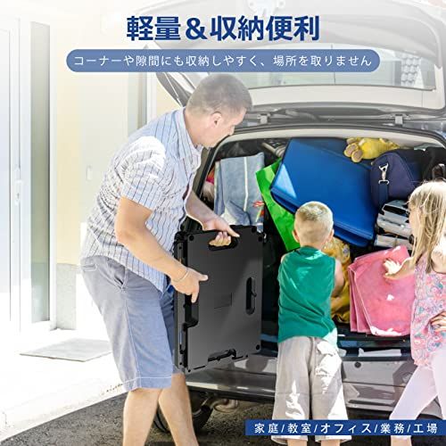 SPACEKEEPER 平台車 4個セット 縦横連結可能 耐荷重200Kg 積み重ね 軽量 静音 ドーリー 360度回転可能キャスター 収納便利 固定ロープ付き 家庭/教室/オフィス/業務/工場 [40.64cm×27.94cm]ts 7f84d3a4