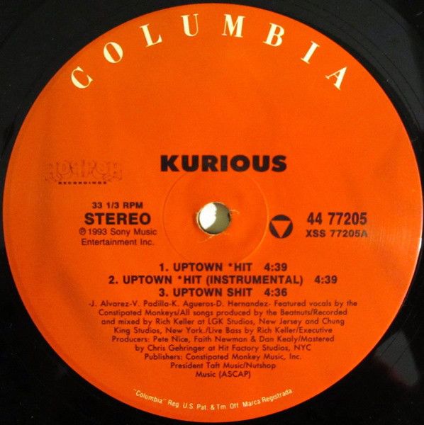 12” Kurious Uptown Shit / Spell It Wit A ”J” 4477205 Columbia 