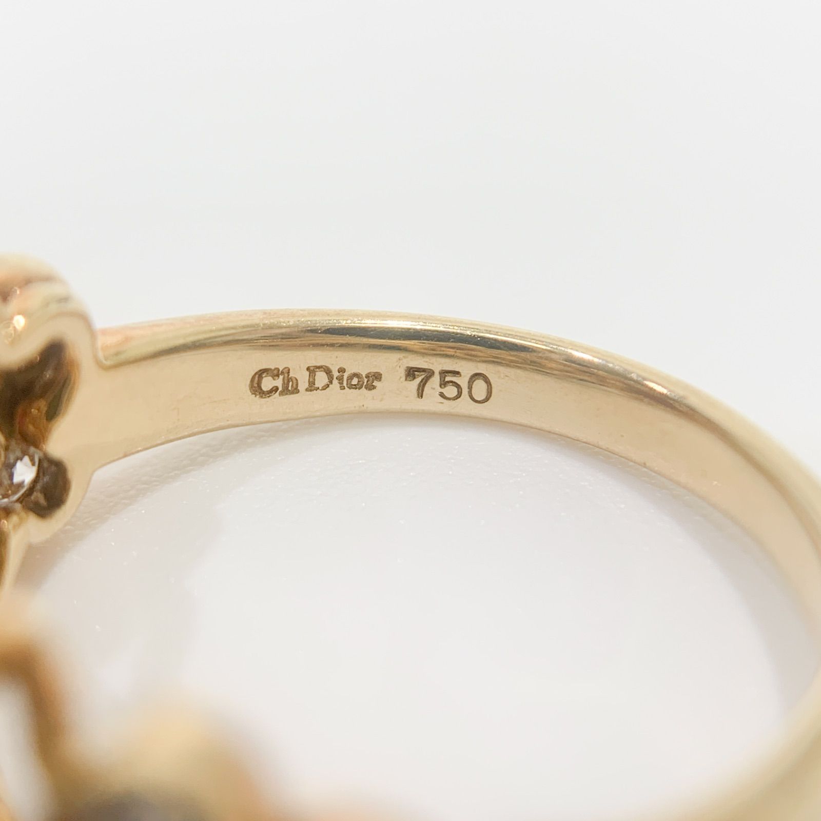 Dior クリスチャンディオール K18YG リング ルビー ダイヤ
