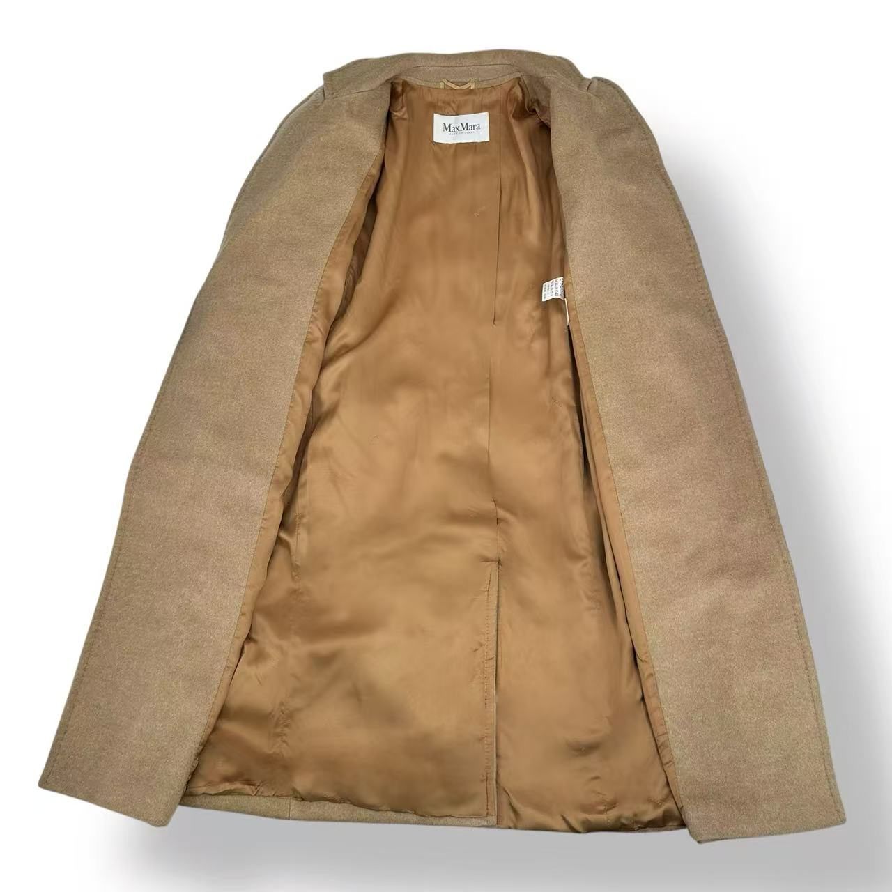 極美品 Max Mara マックスマーラ ウール ロング丈 ベルトラップコート
