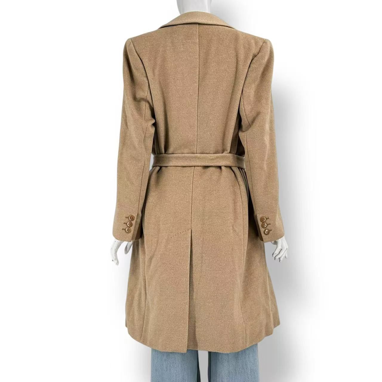 極美品 Max Mara マックスマーラ ウール ロング丈 ベルトラップコート
