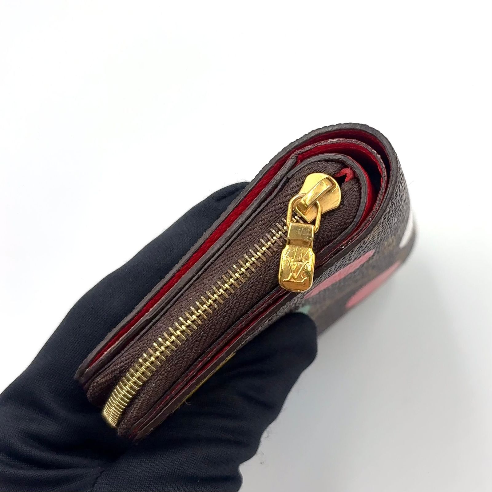 LOUIS VUITTON ポルトフォイユ ルー 草間彌生 RFID対応 レザー×PVC 