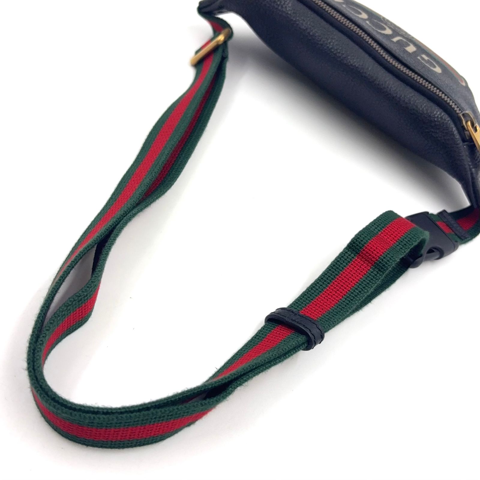 新着 GUCCI ロゴプリント スモール ベルトバッグ シェリーライン