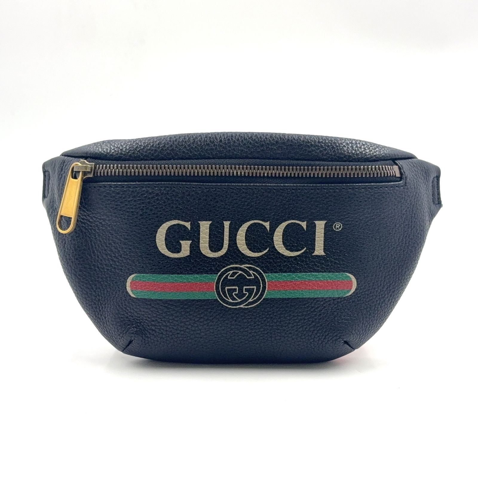 新着 GUCCI ロゴプリント スモール ベルトバッグ シェリーライン