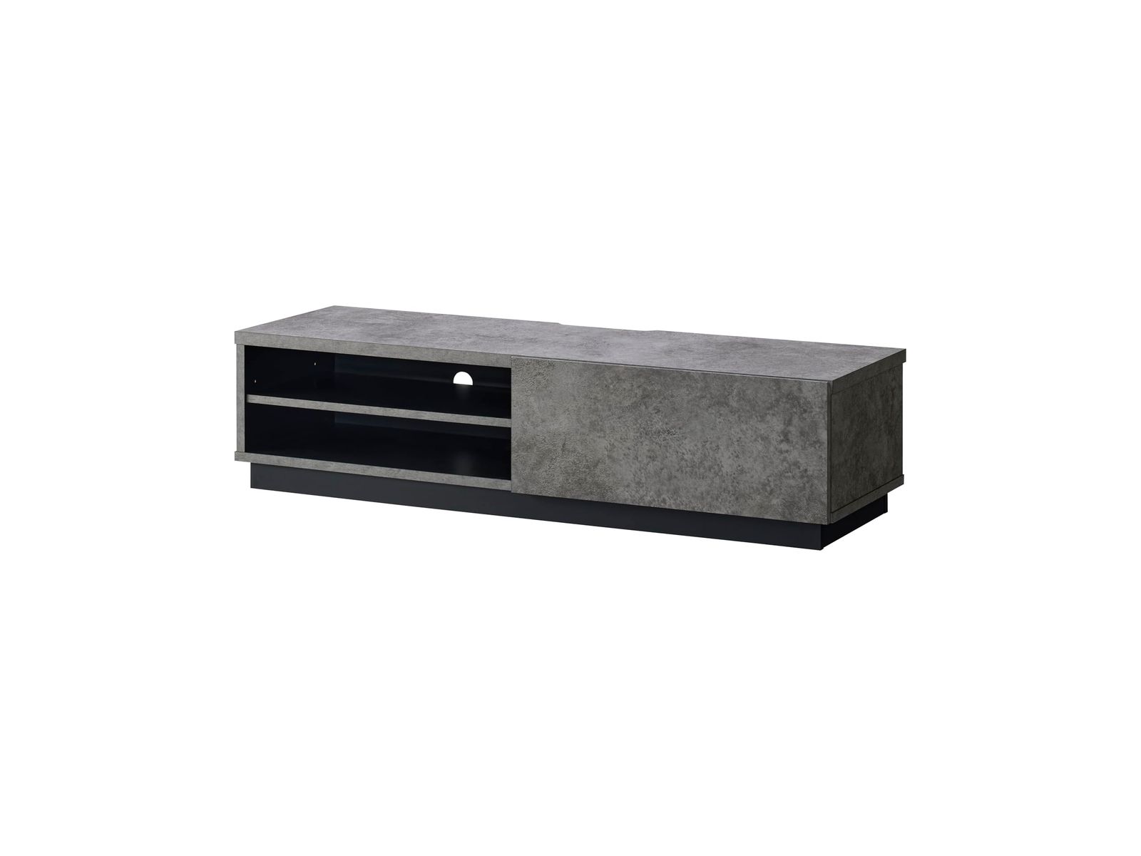 朝日木材加工(Asahiwood) テレビ台 Liora 50型対応 ストーングレー 幅115×奥行39×高さ28.8cm リオラ ローボード 低床 引出収納 巾木よけ 木製 TV台LIA-3012AV-SN 1