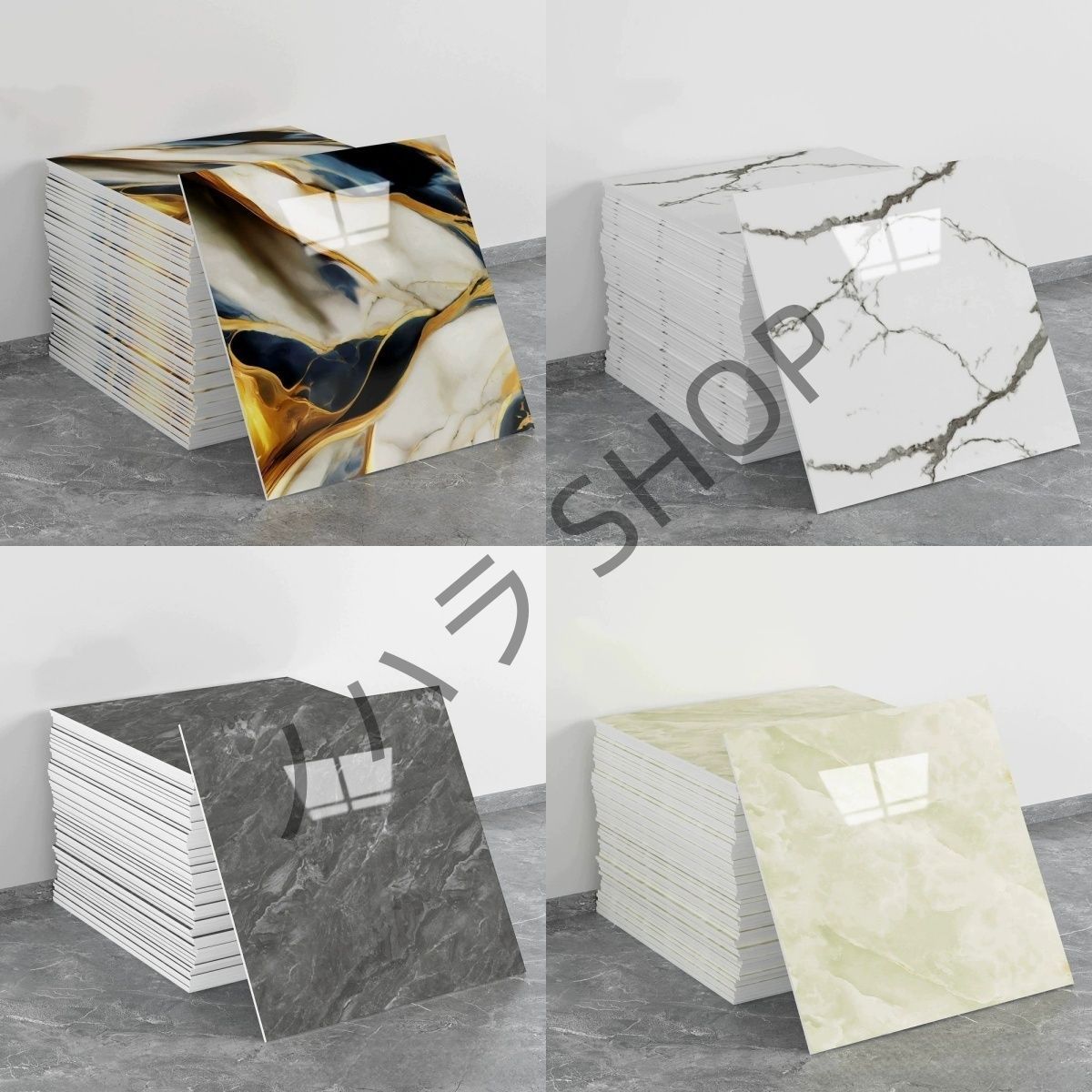 100枚/set 3D DIY 壁紙 シール 自接着 防水 防汚 防カビ 耐熱 タイル 