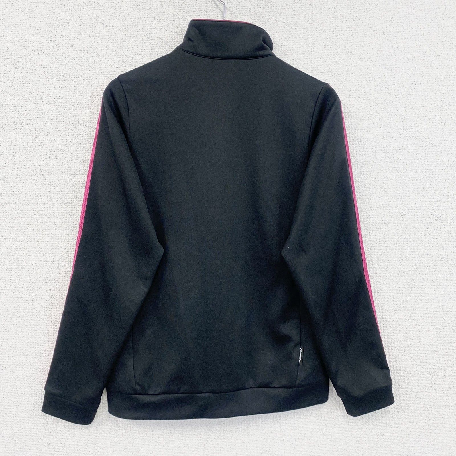 adidas アディダス トラックジャケット/ジャージ 黒 ブラック ピンク L 