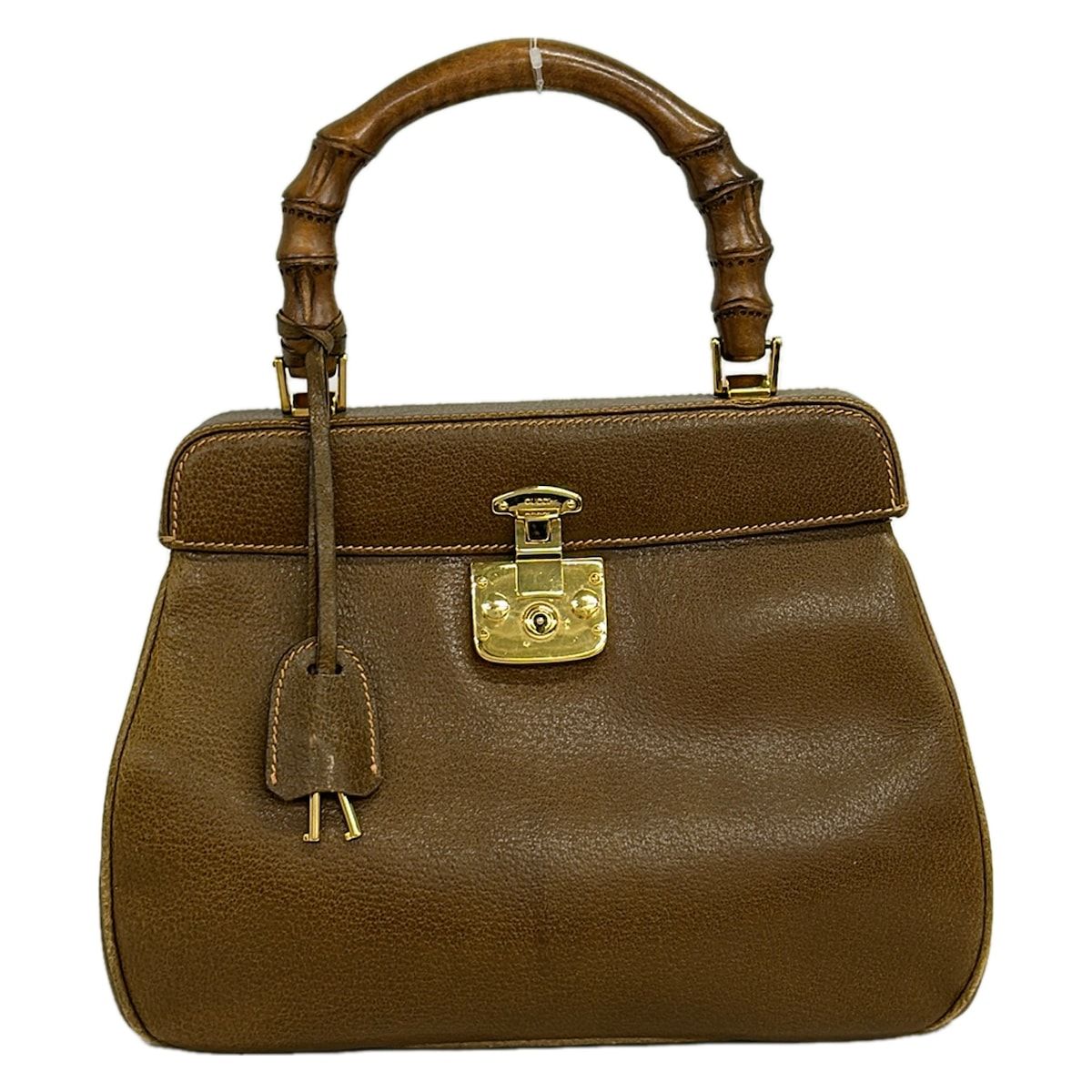 GUCCI(グッチ) ハンドバッグ レディロック/バンブー ダークブラウン レザー