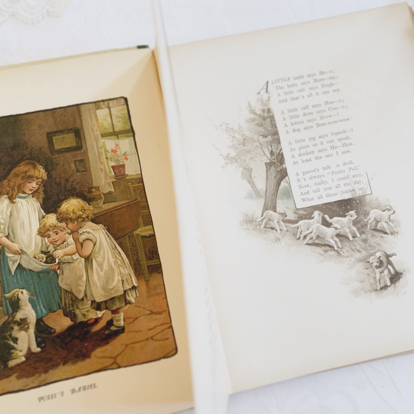 1880s-1890s 優しい挿絵の深い味わい- イギリスのアンティーク詩絵本