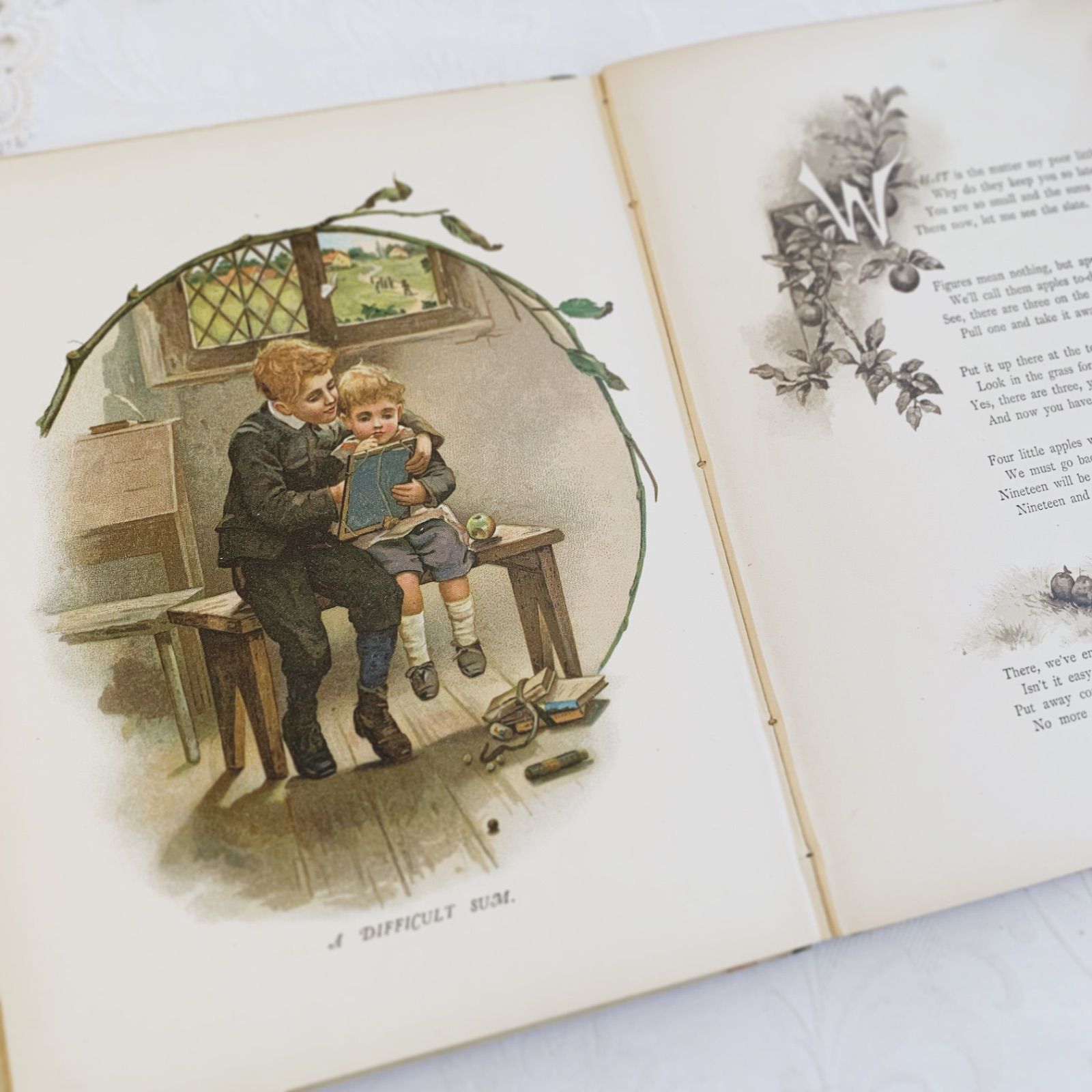 1880s-1890s 優しい挿絵の深い味わい- イギリスのアンティーク詩絵本