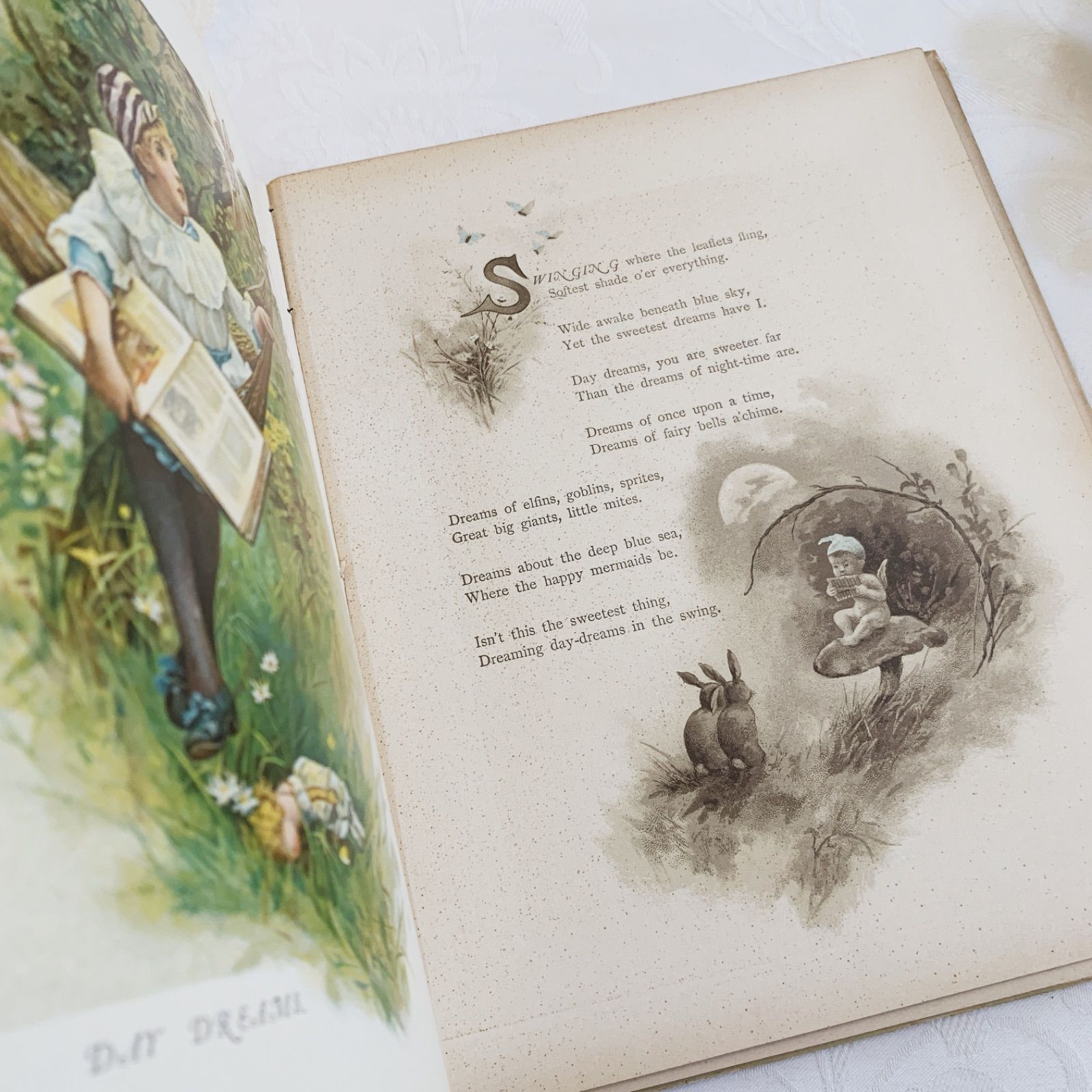 1880s-1890s 優しい挿絵の深い味わい- イギリスのアンティーク詩絵本