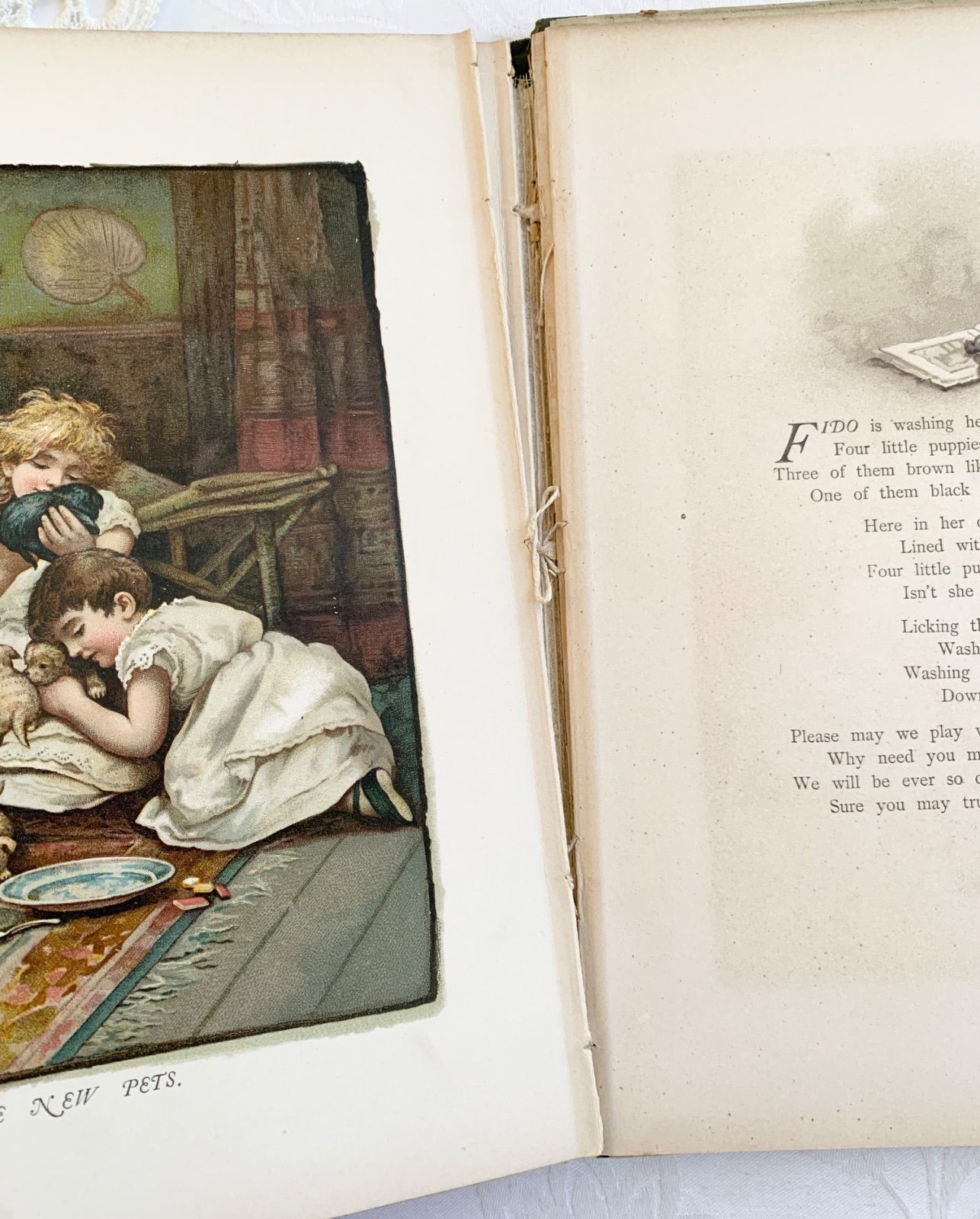 1880s-1890s 優しい挿絵の深い味わい- イギリスのアンティーク詩絵本