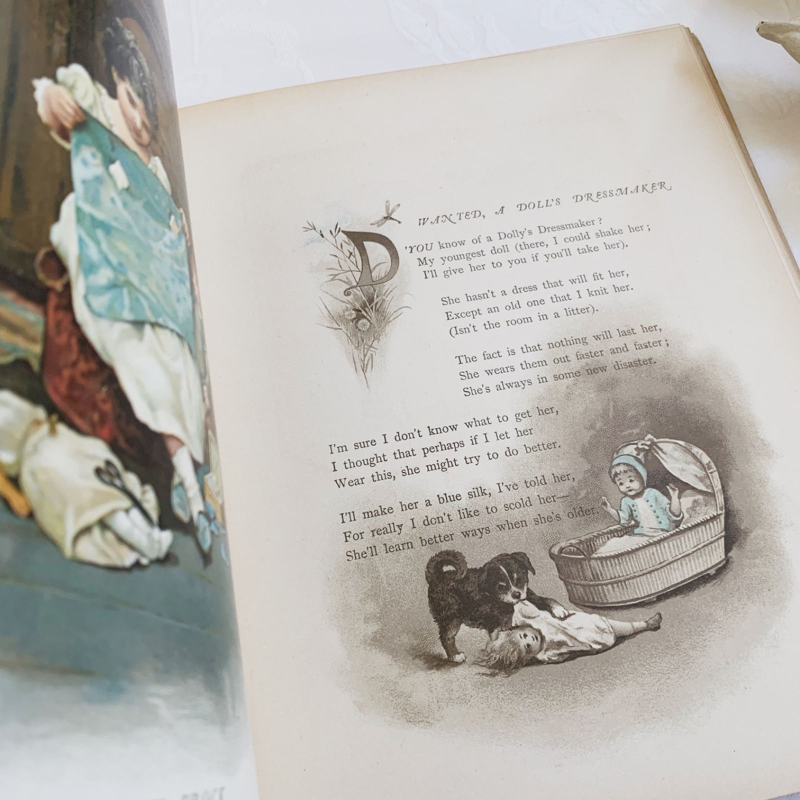 1880s-1890s 優しい挿絵の深い味わい- イギリスのアンティーク詩絵本