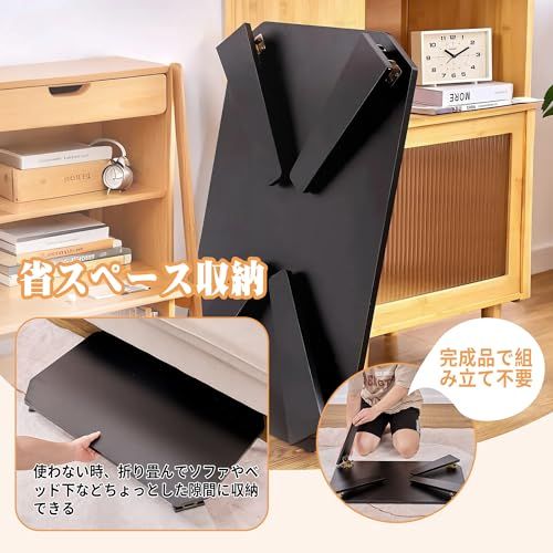 VECELO ローテーブル 幅75×奥行50×高さ33cm ブラック コンパクト 一人暮らしma VECELO ローテーブル 幅75×奥行50×高さ33cm ブラック コンパクト 一人暮らしma