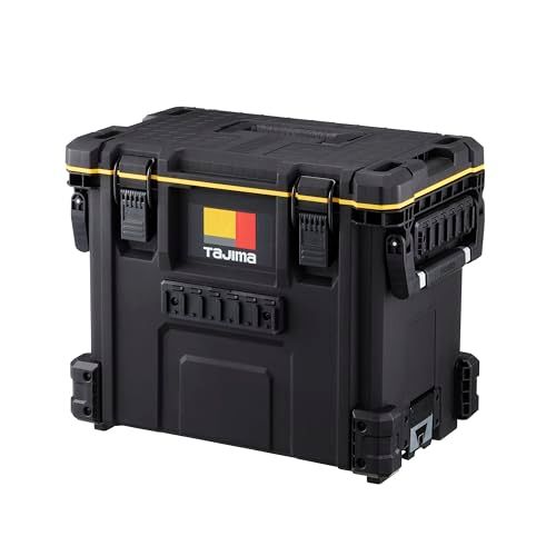 タジマ セフシステム セフツールボックス TB-TBOX 大容量仕様(最大積載量50kg) 内・外側にセフホルダー機能54個 重ねて置くだけで連結する荷崩れ防止仕様 セフ台車との連結も可能 高耐久設計のフタを採用(耐荷重100kg) 片手・両手持ちができるma タジマ セフシステム セフツールボックス TB-TBOX 大容量仕様(最大積載量50kg) 内・外側にセフホルダー機能54個 重ねて置くだけで連結する荷崩れ防止仕様 セフ台車との連結も可能 高耐久設計のフタを採用(耐荷重100kg) 片手・両手持ちができるma