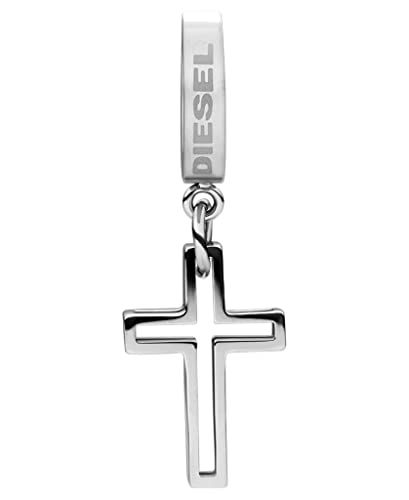 DIESEL(ディーゼル) オールジェンダー ステンレススチール イヤリング, One Size, ステンレス鋼, 宝石なし シルバークロス DX1333040ｍａ